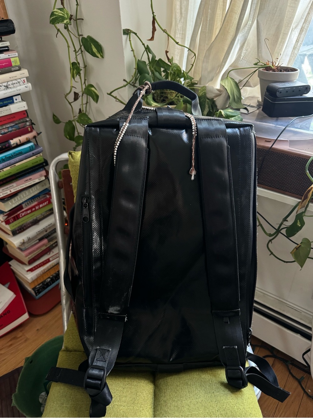 Sleek Black Waterproof Backpack - Men - Picture 5 of 6